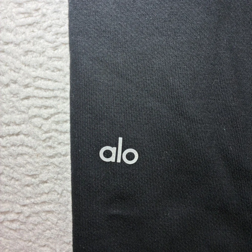 Alo Yoga Courtside Tearaway Snap Pants Women S Black Wide Leg Baggy Sweatpants